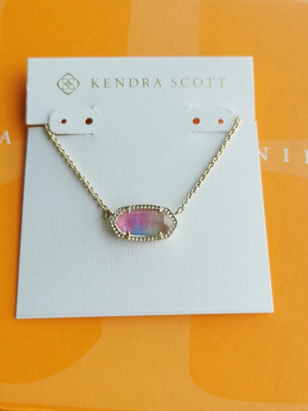 Kendra Scott Elisa Watercolor Necklace Gold